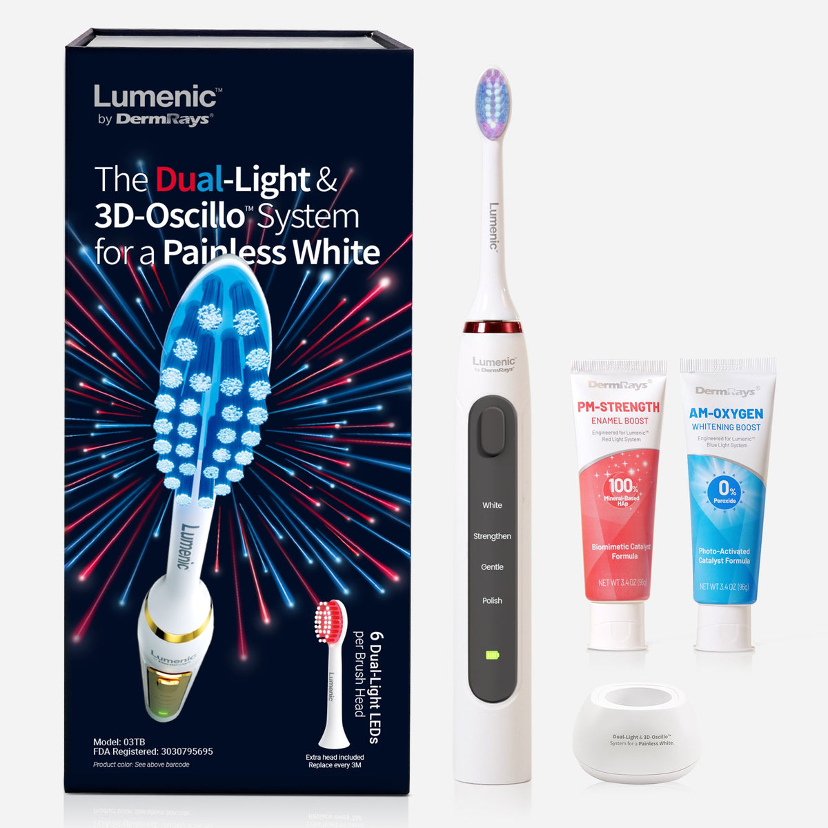 Lumenic™ Dual-Light & 3D-Oscillo™ System for a Painless White